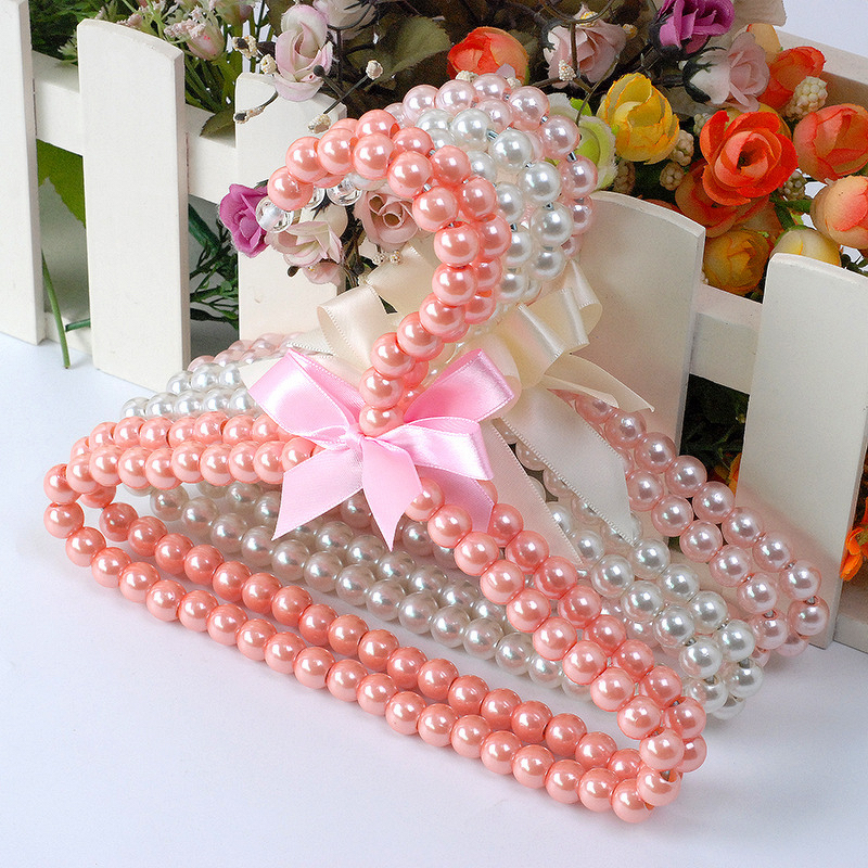 Pet Clothes Hanger Manufacturer - Children's Pearl with Bow for Dog Cat Clothing