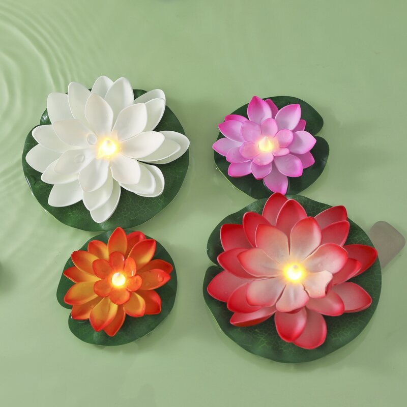LED Light Flower Manufacturer - Custom Wholesale Artificial Battery Operated Floating Lotus for Pool