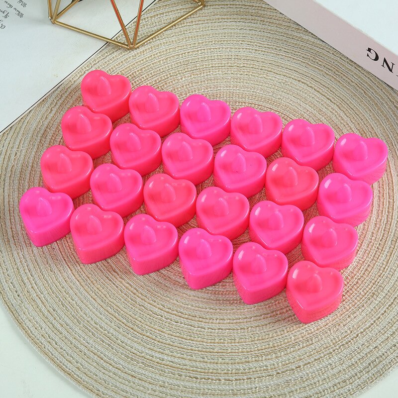 LED Candle Light Manufacturer - Colorful Flameless Heart Shaped Sweet Romantic for Party