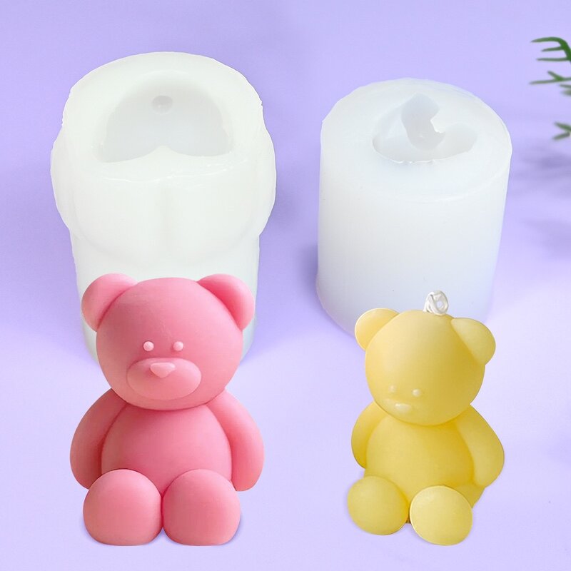 Silicone Mold Manufacturer - Creative Teddy Bear for Aromatherapy Candle & Honey Pot