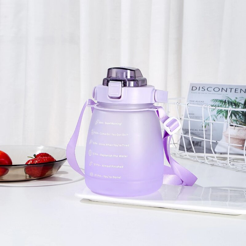 Water Bottle Manufacturer - Wholesale Portable Frosting Kids Sports with Time Marker