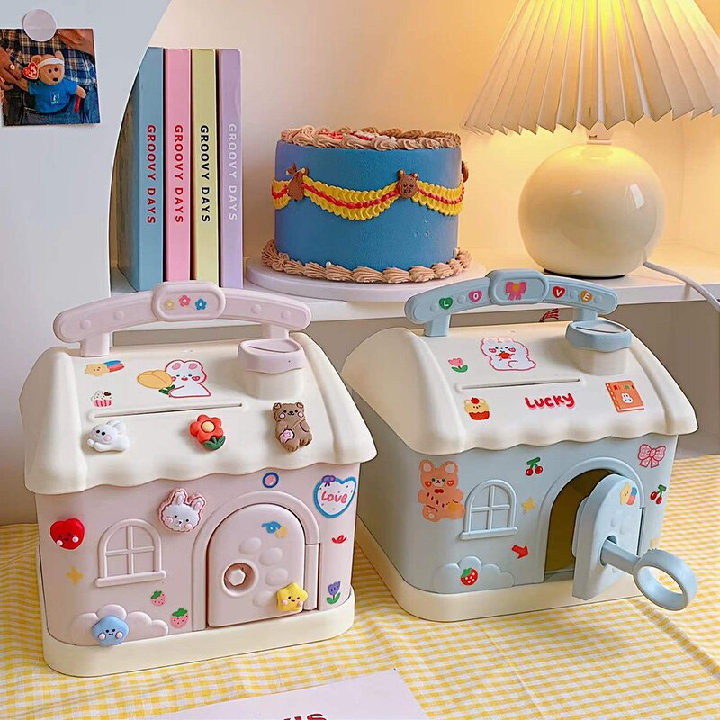 Piggy Bank Manufacturer - Cute House Saving Money Box with Lock and Key