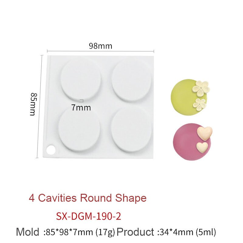 Silicone Mold Manufacturer - 24-Cavity Round for French Dessert Pastry & Cake