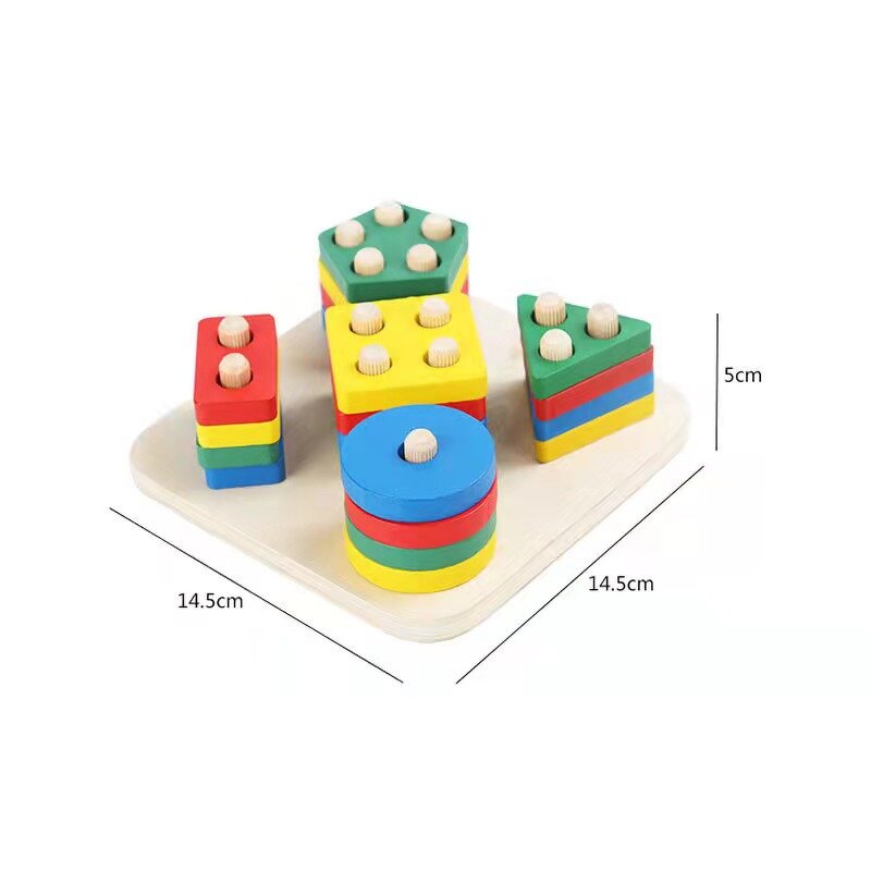 Wooden Toy Manufacturer - High Quality Mini Size Color Shape Recognition Shapes Sorter Montessori