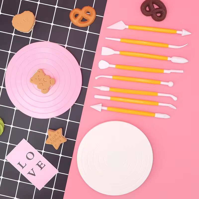 Cake Plate Manufacturer - 14cm Mini Eco-Friendly Plastic Non-Toxic for Fondant Decorating