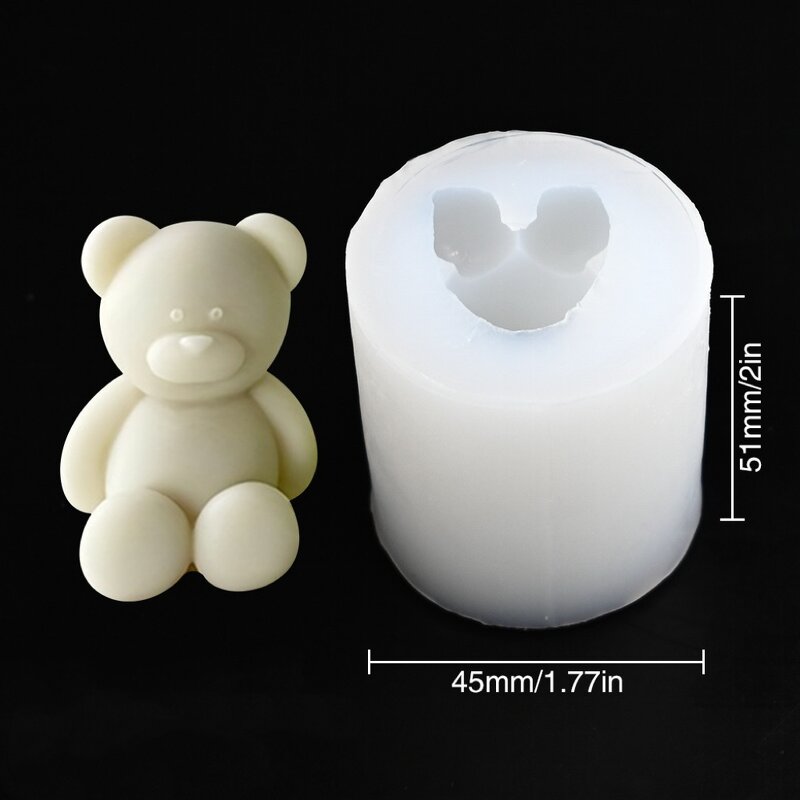 Silicone Mold Manufacturer - Creative Teddy Bear for Aromatherapy Candle & Honey Pot