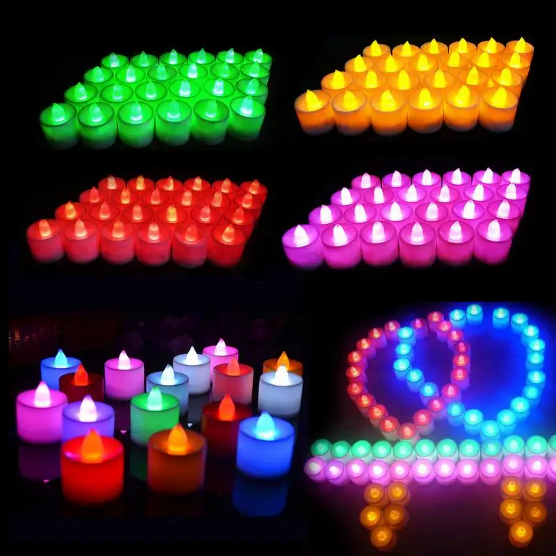 LED Candle Manufacturer - Colorful Electronic Mini Home Decoration Romantic Wedding Flameless Tea Light