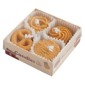 Candle Set Manufacturer - 4pcs Set Cookies Biscuit Shaped Scented Aromatherapy Home Decoration