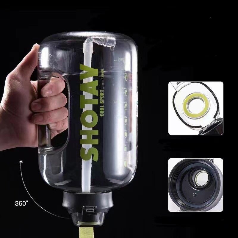 Water Bottle Manufacturer - Wholesale Motivational 2L/2.5L/3.8L Gym Gallon with Straw