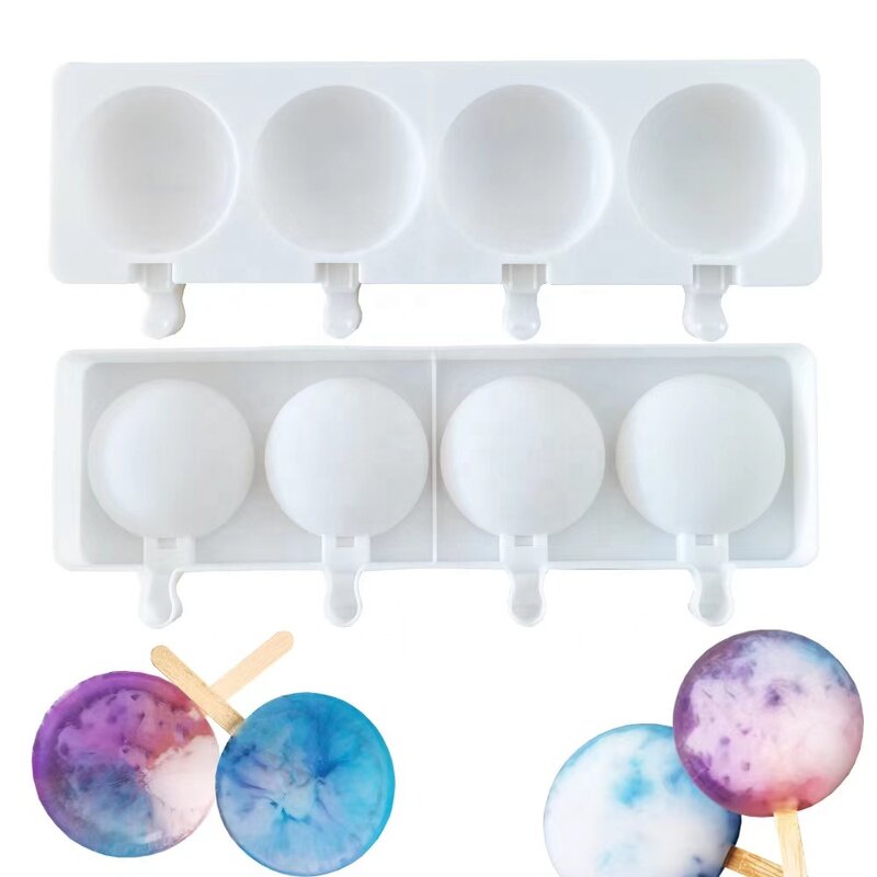 Ice Cream Mold Manufacturer - 4 Cavity Silicone Bear Cylinder Dinosaur for Popsicle