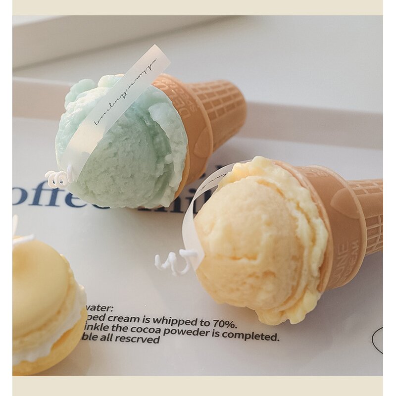 Candle Manufacturer - Ice Cream Cone Shape Creative DIY Aromatherapy with Hand Gifts