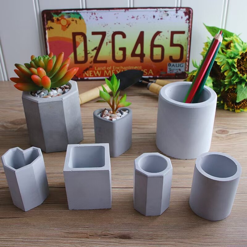 Cement Mold Manufacturer - DIY Clay Succulent Plant Vase Octagon Shape Ashtray