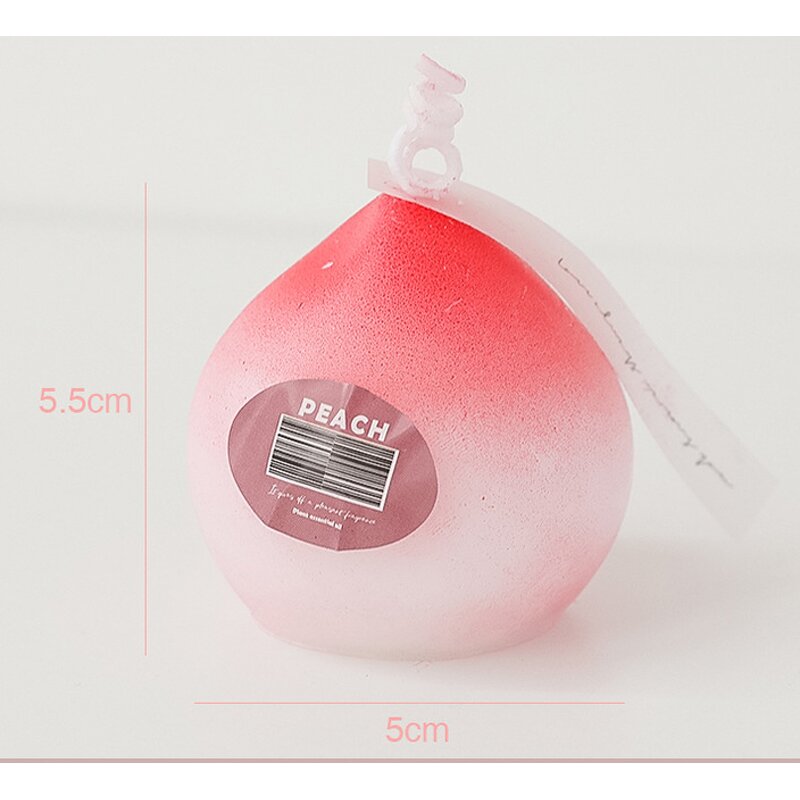 Candle Manufacturer - Peach Shape Scented Handmade Soy Wax Pillar for Home Decoration
