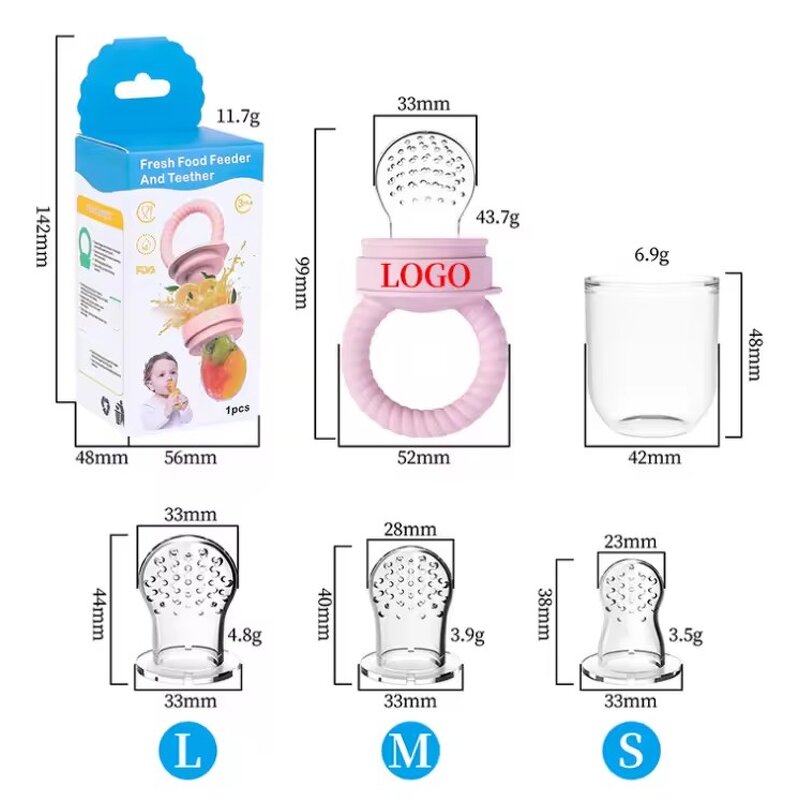 Teether Manufacturer - Bpa Free Baby Soother Soft Safe Silicone Infant Fruit Feeder