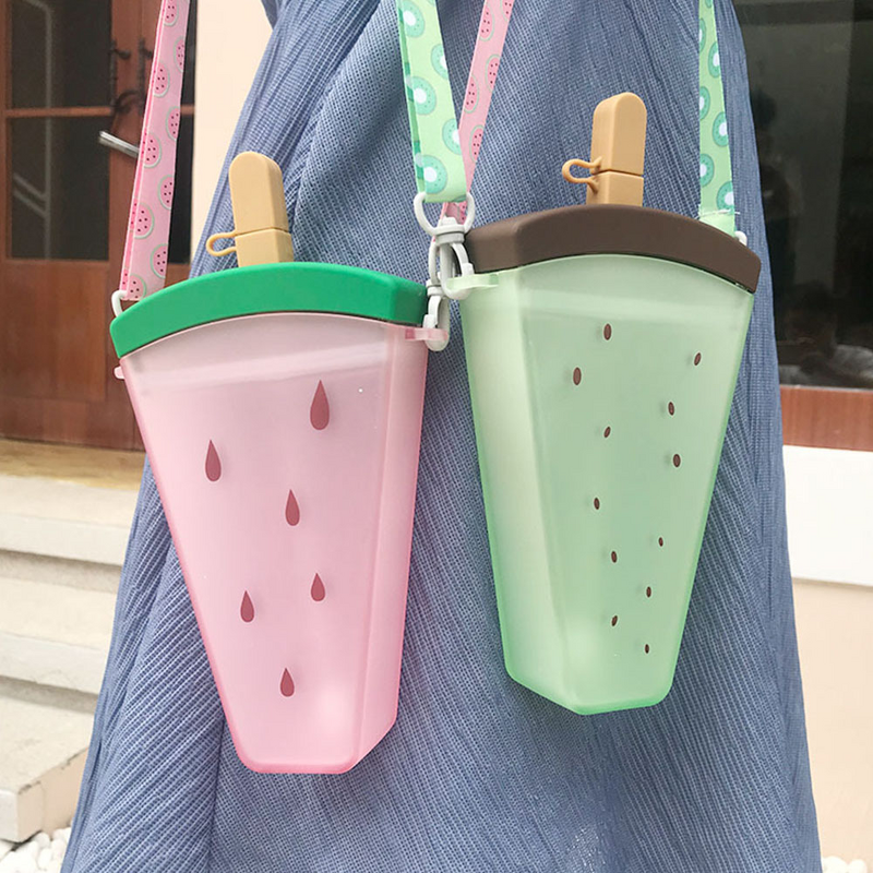 Water Bottle Manufacturer - Hot Sale Kids Outdoor Portable with Straw Creative Popsicle Cup
