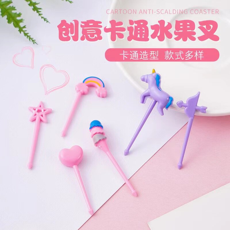 Fruit Fork Set Manufacturer - Animal Farm Cute Mini Tenedores Sign for Kids Bento