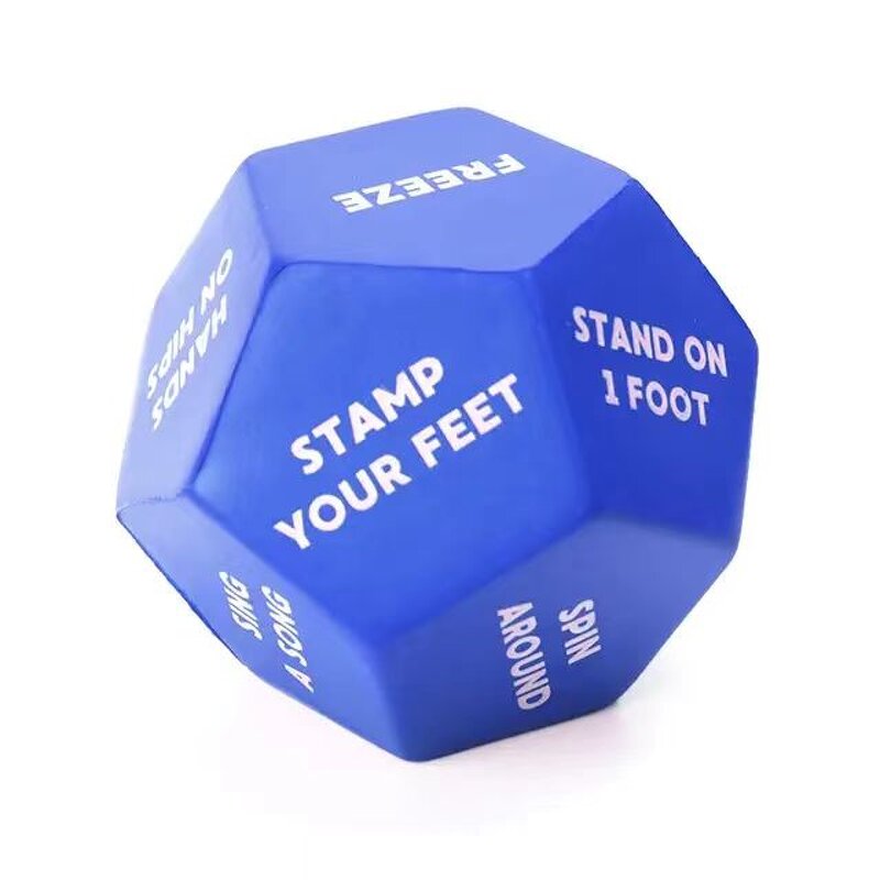 Dice Cube Manufacturer - Hot Seller Custom Printing 12 Sided PU Foam Anti Stress Ball