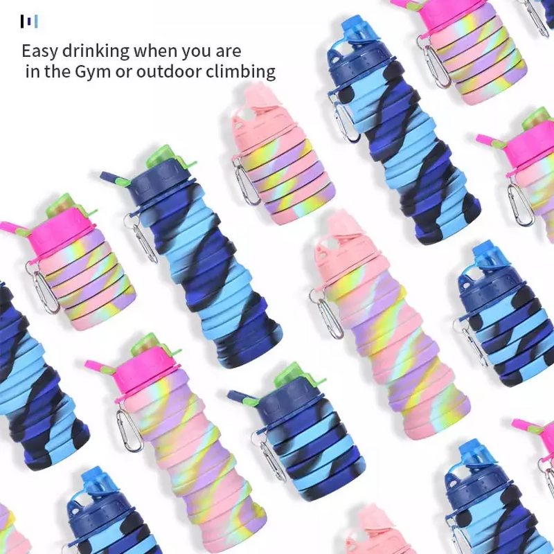 Water Bottle Manufacturer - Foldable Silicone Expandable Collapsible Reusable for Hiking