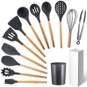 Cooking Utensil Set Manufacturer - Heat Resistant 12 Pieces Silicone Non-stick
