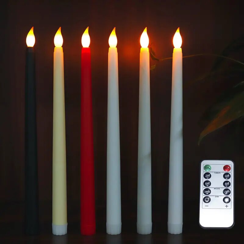 LED Candle Manufacturer - Colorful 3D Flameless Battery Operated Remote Control Taper Flickering