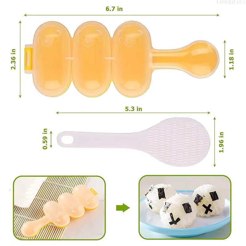 Rice Ball Mold Manufacturer - Food Grade Portable with Rice Spoon Shake Kitchen Sushi Tools