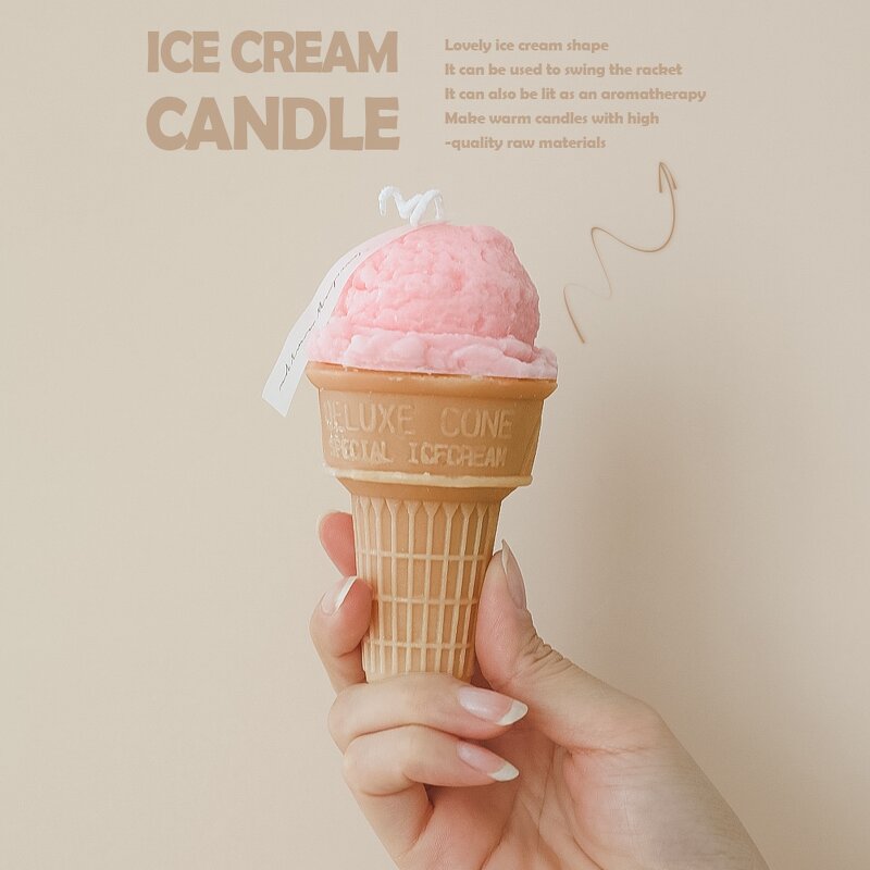 Candle Manufacturer - Ice Cream Cone Shape Creative DIY Aromatherapy with Hand Gifts