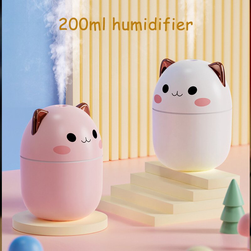 Humidifier Manufacturer - 200ml Mini Aroma Diffuser with Night Light Cool Mist for Bedroom
