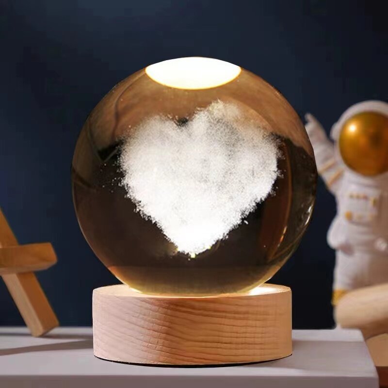 Night Light Manufacturer - 3D Galaxy Crystal Ball Solar System Planet LED Luminous