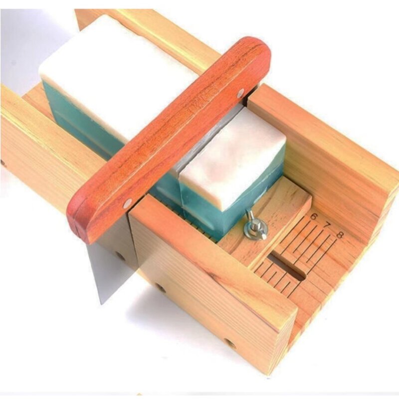 Silicone Mold Set Manufacturer - Rectangular with Wooden Box for Soap & Bread Cutting