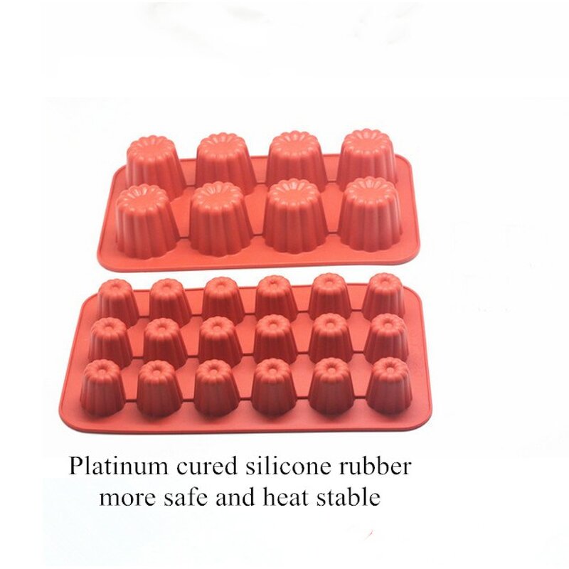 Canele Mould Manufacturer - Nonstick Silicone Cylinder Flower for Cupcake Pudding