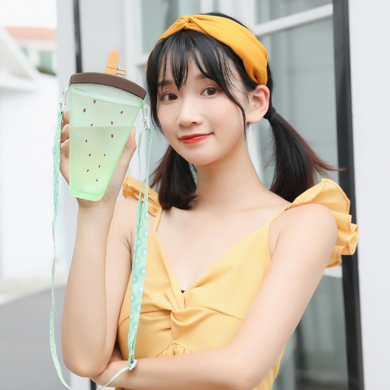 Water Bottle Manufacturer - Hot Sale Kids Outdoor Portable with Straw Creative Popsicle Cup