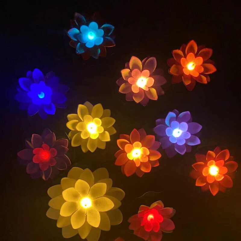 LED Light Flower Manufacturer - Custom Wholesale Artificial Battery Operated Floating Lotus for Pool