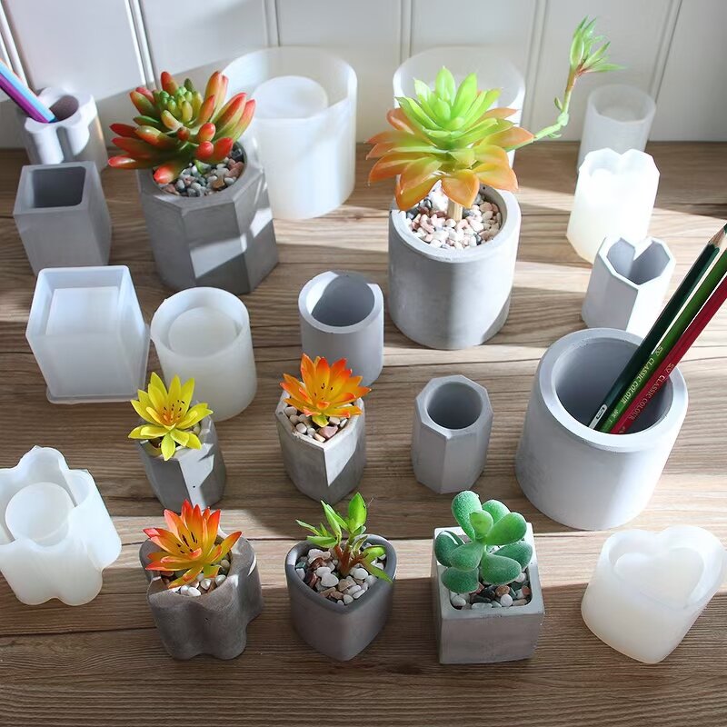 Cement Mold Manufacturer - DIY Clay Succulent Plant Vase Octagon Shape Ashtray