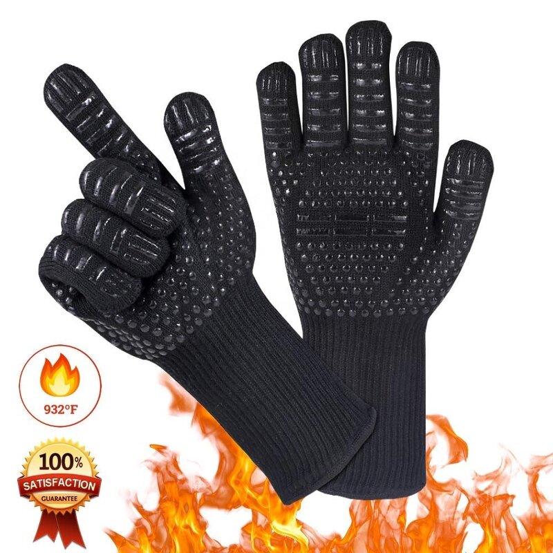 BBQ Gloves Manufacturer - Customized Barbecue Oven Glove OEM 1472F Extreme Heat Resistant