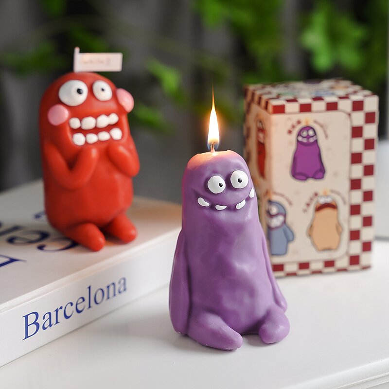 Candle Manufacturer - Little Monster Shape Creative DIY Aromatherapy with Hand Gifts
