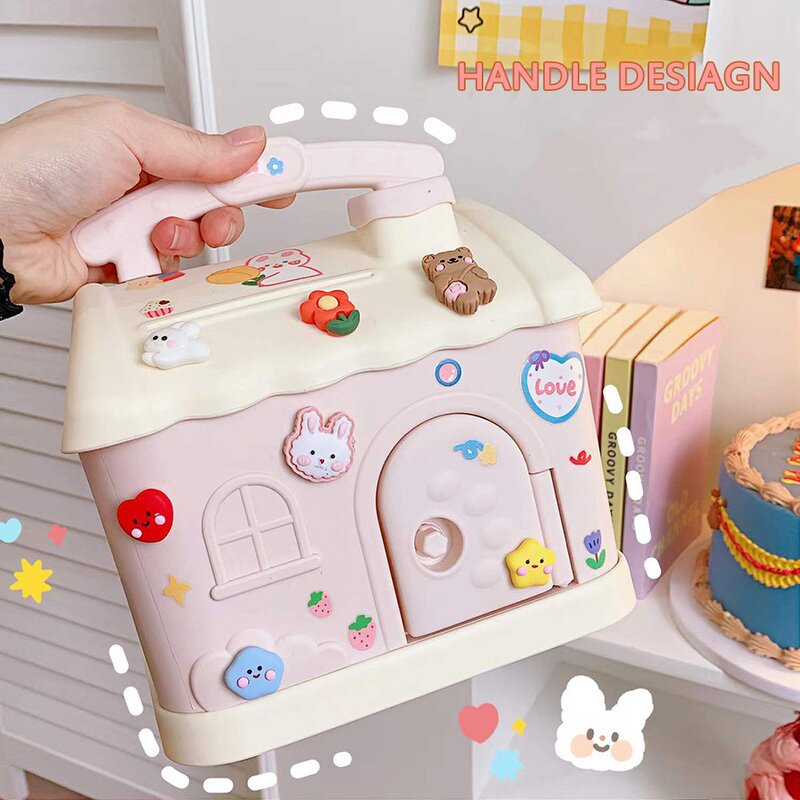 Piggy Bank Manufacturer - Cute House Saving Money Box with Lock and Key