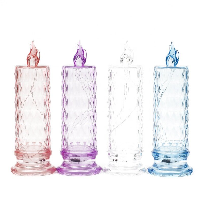 LED Candle Light Manufacturer - Romantic Rose Pattern Flameless with Refraction Halo Projection