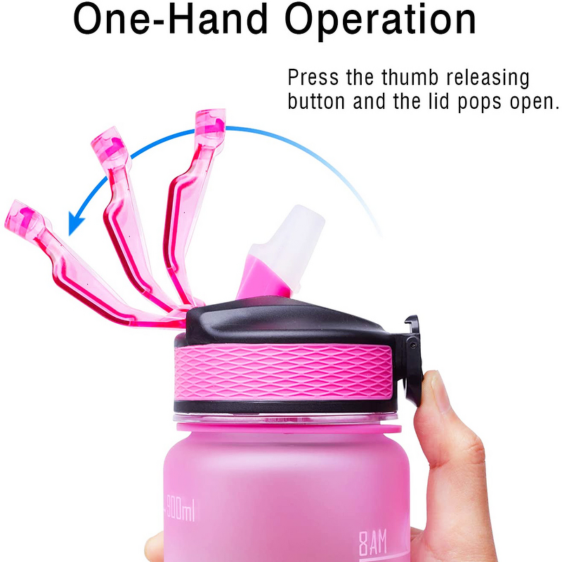 Water Bottle Manufacturer - Custom Logo 32Oz Colorful Plastic Tritan Scrub with Handle