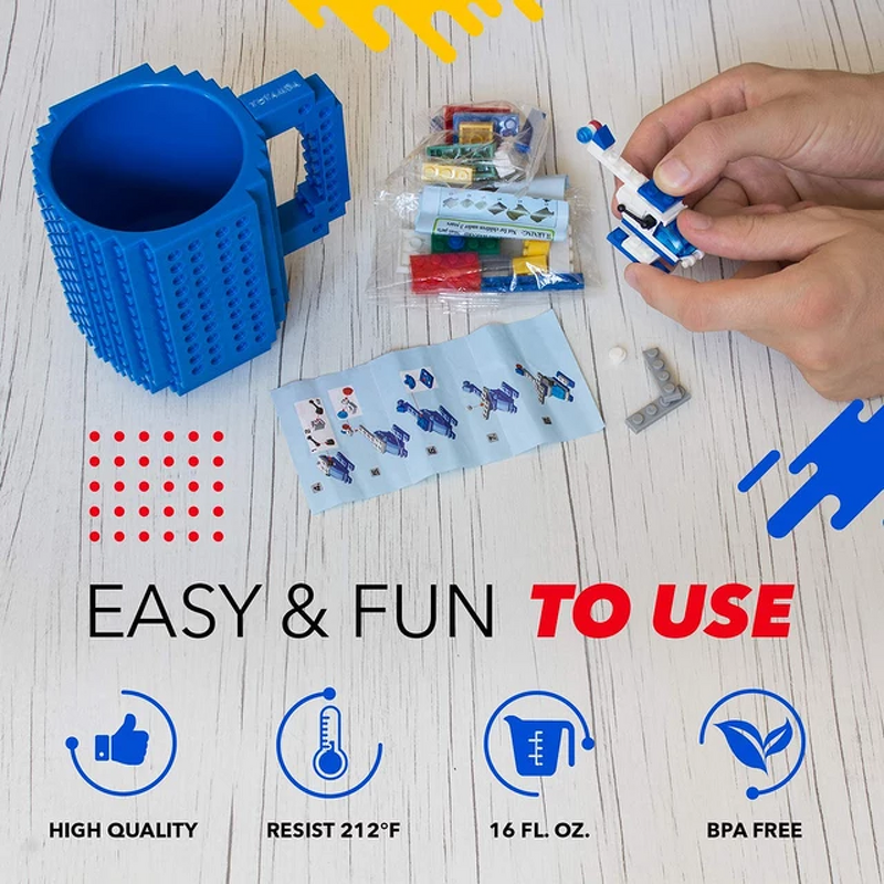 Coffee Mug Manufacturer - Wholesale Funny Building Blocks DIY Build-on Plastic for Kids Gift