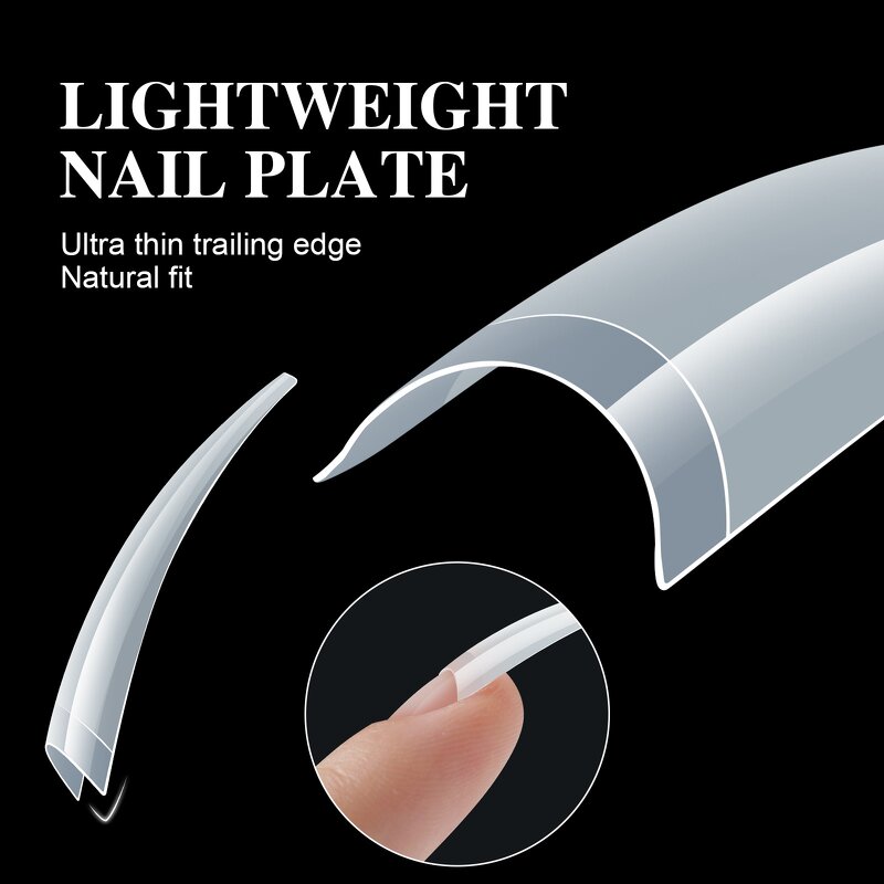 False Nail Tips - Hot Sale 500pcs Half Cover Medium Stiletto Coffin ABS Tips