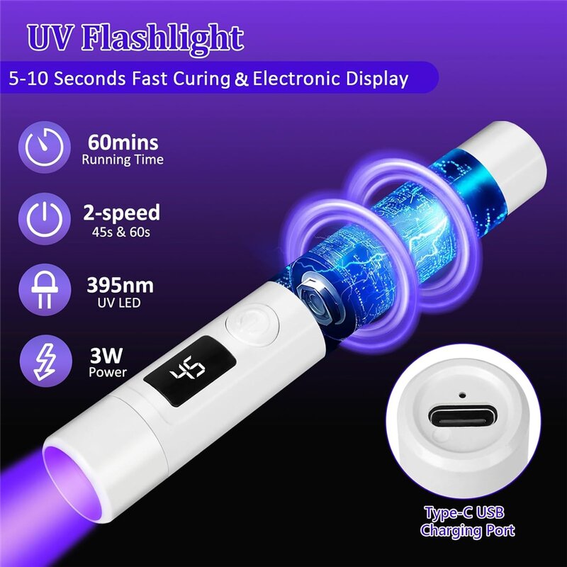 36W Mini LED Nail Lamp - High-power Smart Sensor UV-Curing Gel Dryer