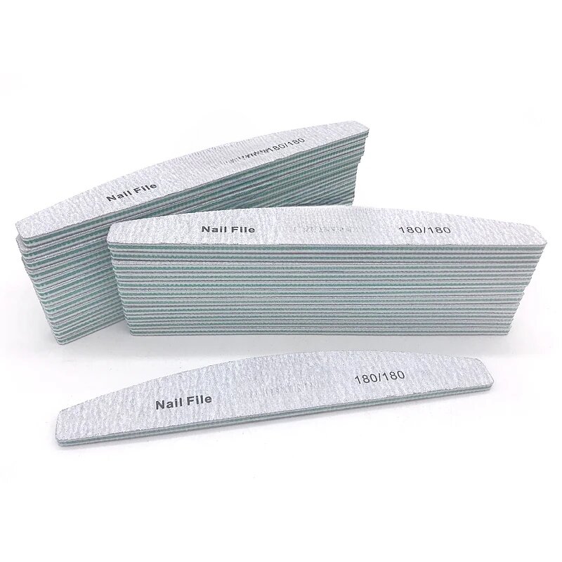 Double-Sided Nail File - Durable Fully Washable Custom Logo 100/180 Grit Tool