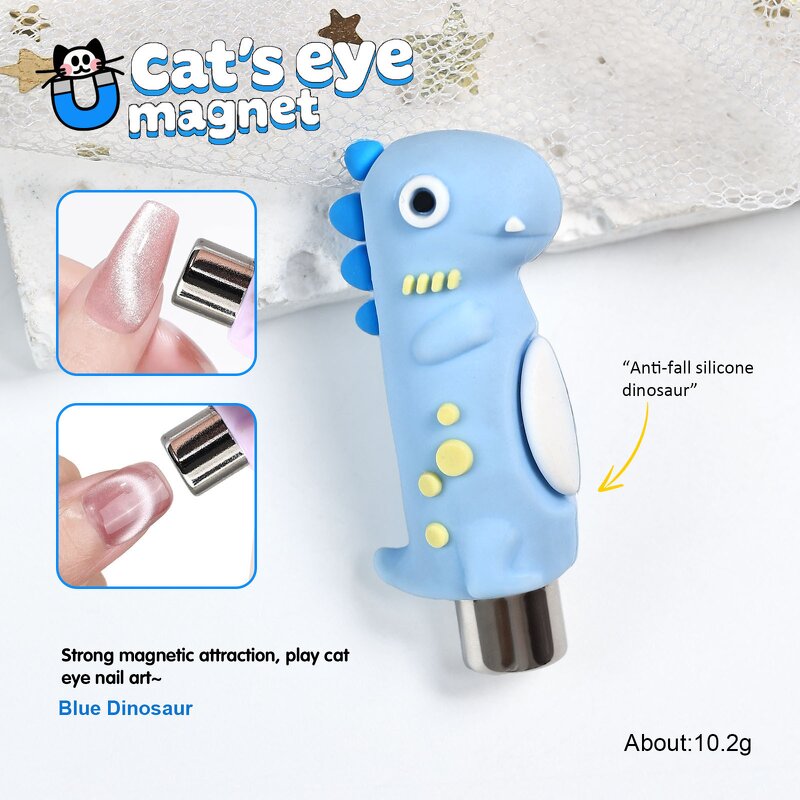 Dinosaur Cat Eye Magnet - Professional Strong Magnetic Silicone Anti-Fall Handle