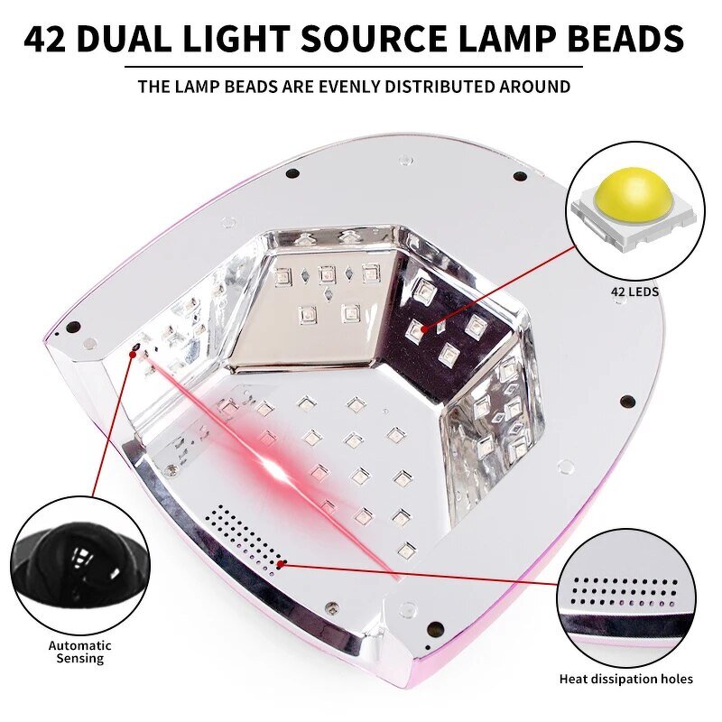 96w UV Nail Lamp - 42 Leds High Power Digital Frequency Display Salon Tool