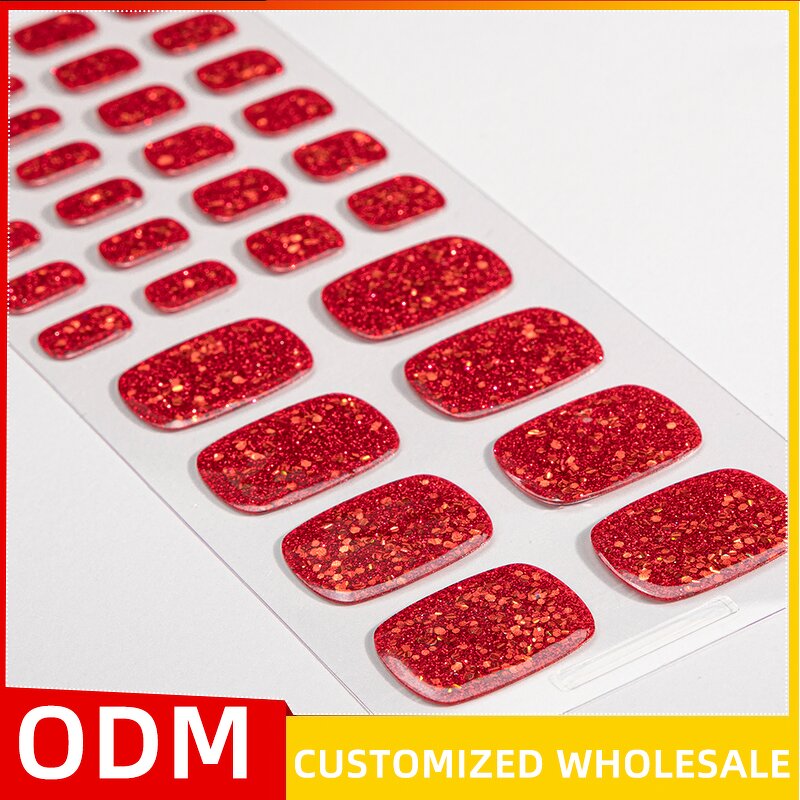 Press on Nail Stickers - Strongest Glue French Design Toes 3D Gel Art Salon Tool