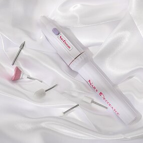 Mini Electric Nail Drill Pen - Low Noise 5 Polishers Set Manicure Pedicure Tool