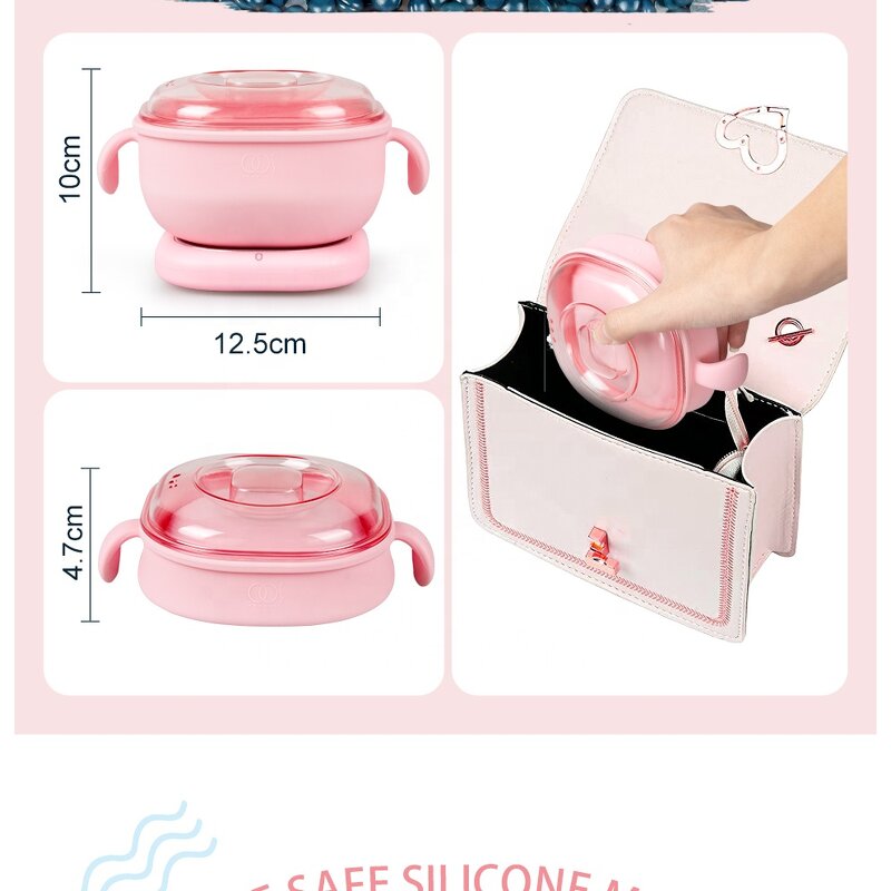400cc Silicone Wax Warmer - OEM Foldable No-Stick Depilatory Bowl for Hair Removal