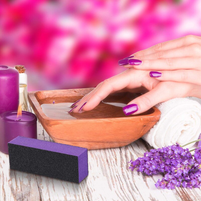 Three Sided Nail Buffer - Customized Black Sanding 100/180 Grit Sponge Block