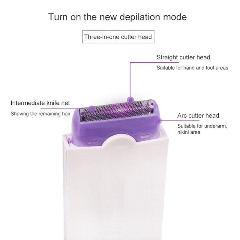 Portable Women Epilator - USB Rechargeable Rotary Shaver Body Face Bikini Depilator