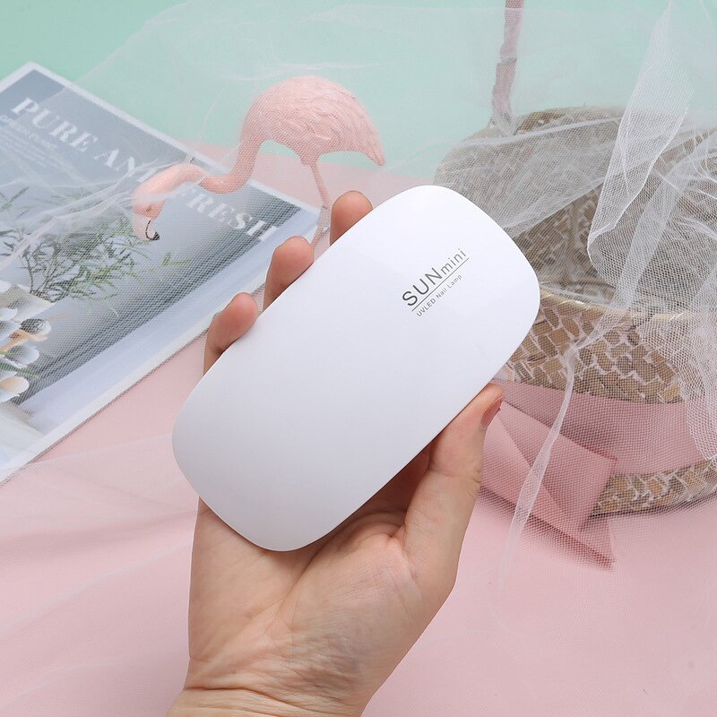 Mini UV LED Nail Lamp - 6 LED USB Charging Portable Gel Polish Curing Light